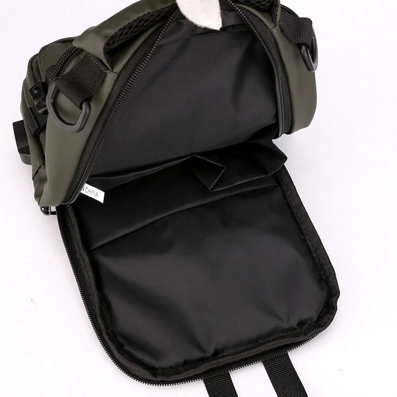 Multi-functional Backpack,  | Cross body Shoulder Bag with USB Charging Port  | Messenger Chest Bag