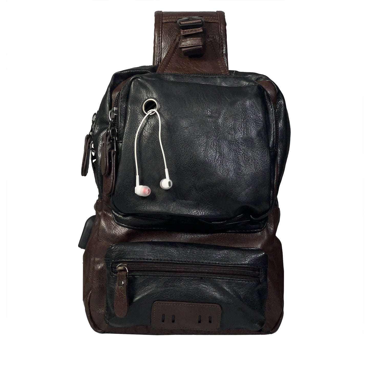 New 2025 Pu Leather  Men chest  Backpack Casual Fashion Male messenger  Crossbody  Bags Small Sling single shoulder bag