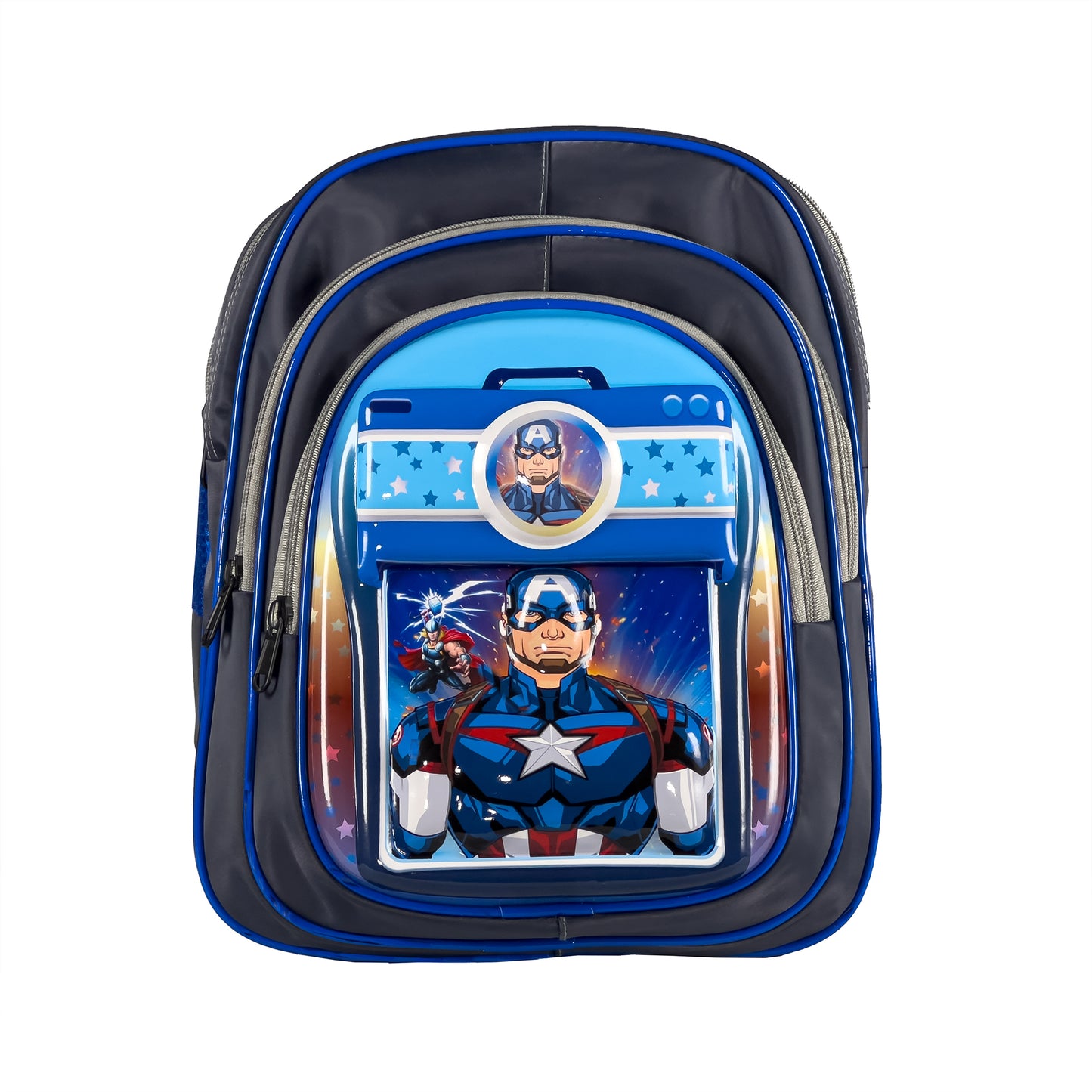 New 2025 3d Avengers captain America  Marvel Original Embossed  School Backpack bag For Boys