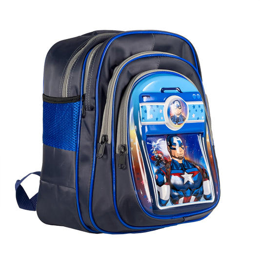 New 2025 3d Avengers captain America  Marvel Original Embossed  School Backpack bag For Boys