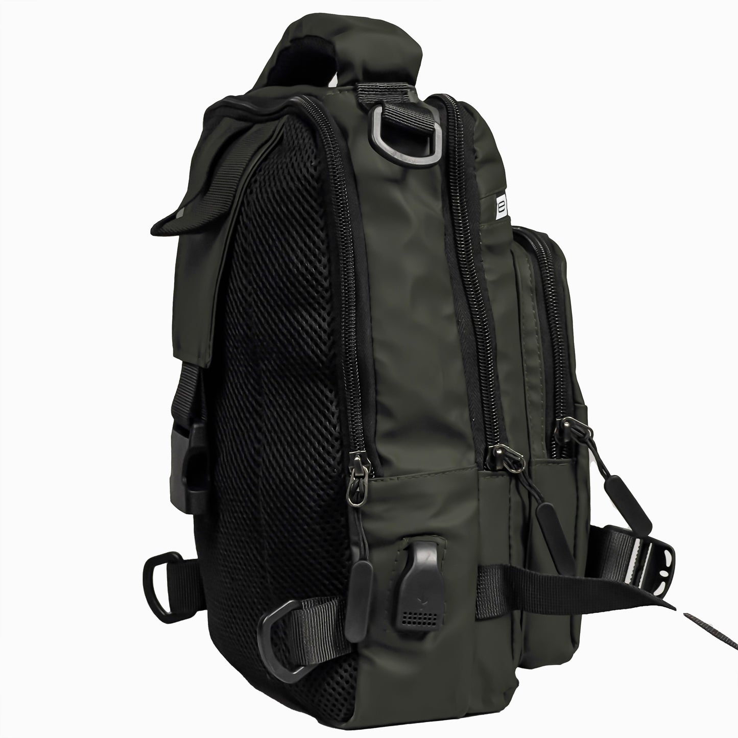 Multi-functional Backpack,  | Cross body Shoulder Bag with USB Charging Port  | Messenger Chest Bag