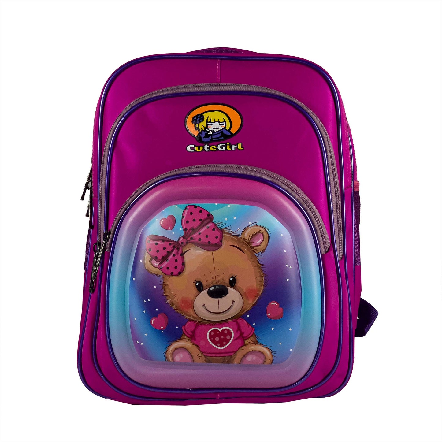 New 2025 Nylon printed School Cute Teddy Design backpack kids