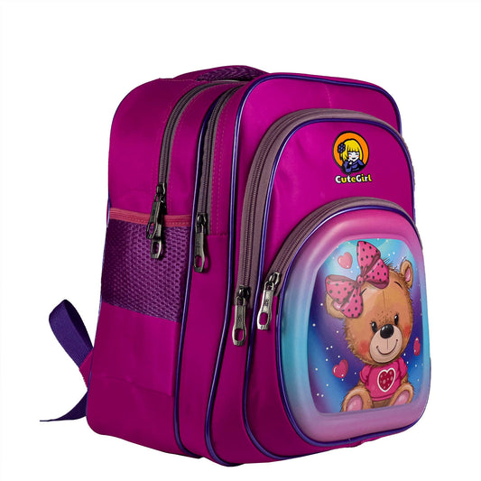 New 2025 Nylon printed School Cute Teddy Design backpack kids